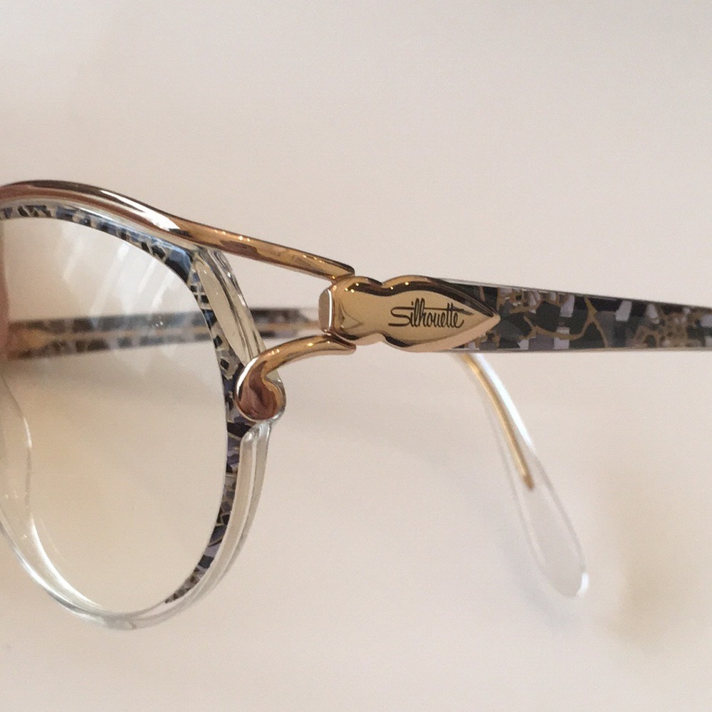 Vintage Silhouette acrylic and brass frames